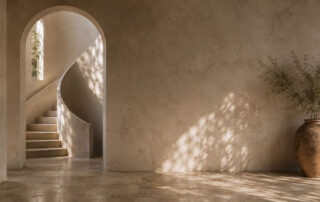 Sunlit Mediterranean Archway with Terracotta Vase